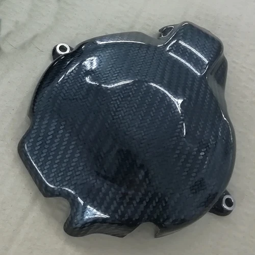 Alternator cover guard | glossy plain carbon