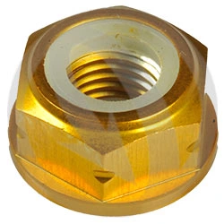 Dado 0011 ergal 7075 T6 oro - M10 P 1.25 | Lightech