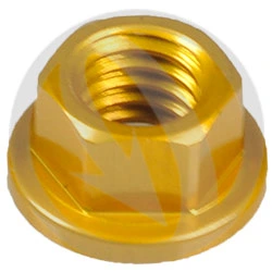 0015 nut - gold ergal 7075 T6 - M6 | Lightech