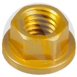 0015 nut - gold ergal 7075 - M6 | Lightech
