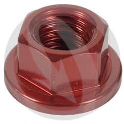 0015 nut - red ergal 7075 T6 - M6 | Lightech