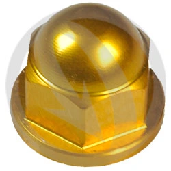 Closed hexagon nut 0016ORO - gold ergal 7075