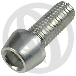 001 bolt - silver ergal 7075 T6 - M10 x 25 P 1.50 | Lightech