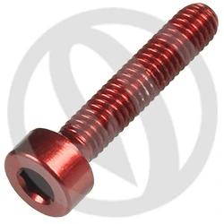 001 bolt - red ergal 7075 T6 - M4 x 20 | Lightech