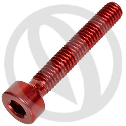 001 bolt - red ergal 7075 T6 - M4 x 25 | Lightech