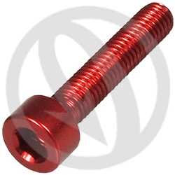 001 bolt - red ergal 7075 T6 - M5 x 25 | Lightech