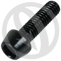 001 bolt - black ergal 7075 T6 - M6 x 20 | Lightech