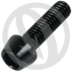 001 bolt - black ergal 7075 - M6 x 20 | Lightech