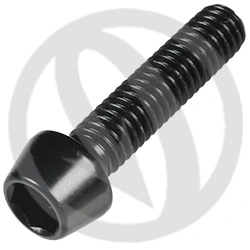 001 bolt - black ergal 7075 T6 - M6 x 25 | Lightech