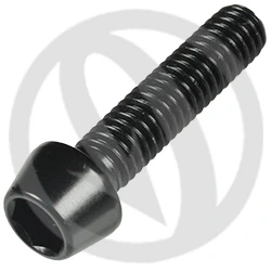 001 bolt - black ergal 7075 - M6 x 25 | Lightech