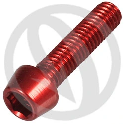 001 bolt - red ergal 7075 - M6 x 25 | Lightech