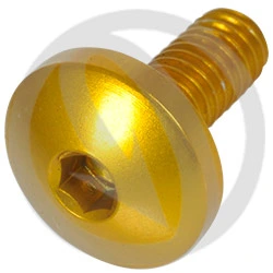 002 bolt - gold ergal 7075 - M4 x 10 | Lightech
