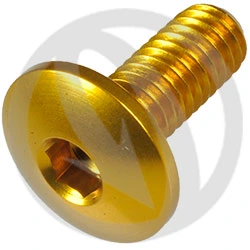 002 bolt - gold ergal 7075 - M6 x 15 | Lightech