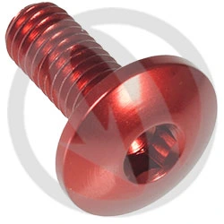002 bolt - red ergal 7075 T6 - M6 x 15 | Lightech