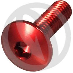 Slotted flat mushroom head screw hexagon socket 002ROS - red ergal 7075