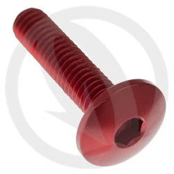 002 bolt - red ergal 7075 - M6 x 25 | Lightech