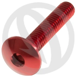 002 bolt - red ergal 7075 - M6 x 30 | Lightech