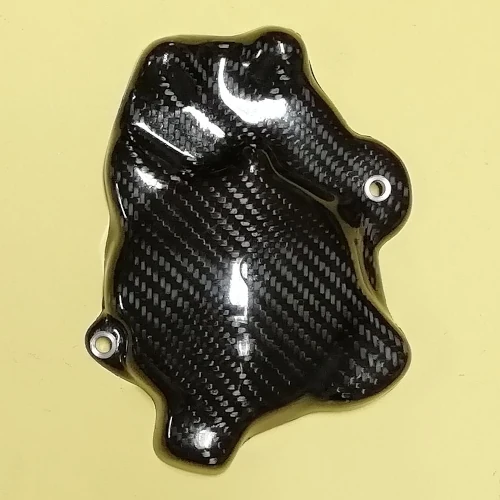 Alternator cover guard | glossy plain carbon