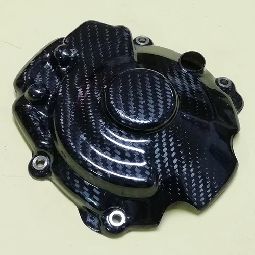 Alternator cover guard | glossy plain carbon