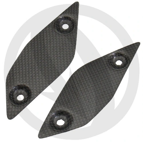 Couple of rider heel guards | glossy plain carbon