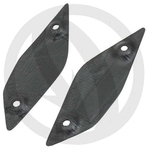 Couple of rider heel guards | glossy plain carbon