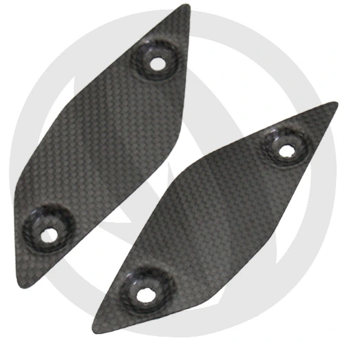 Couple of rider heel guards | matte plain carbon