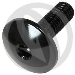 Slotted flat mushroom large head screw hexagon socket 003NER - black ergal 7075