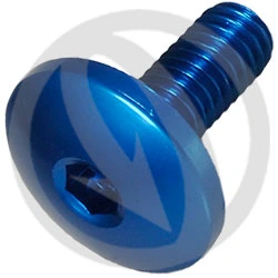 Slotted flat mushroom large head screw hexagon socket 003COB - cobalt ergal 7075