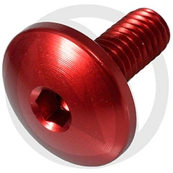 003 bolt - red ergal 7075 T6 - M6 x 15 | Lightech