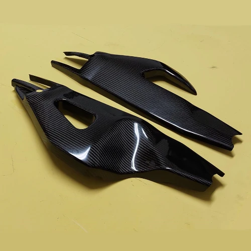 Couple of swingarm guards | glossy twill carbon