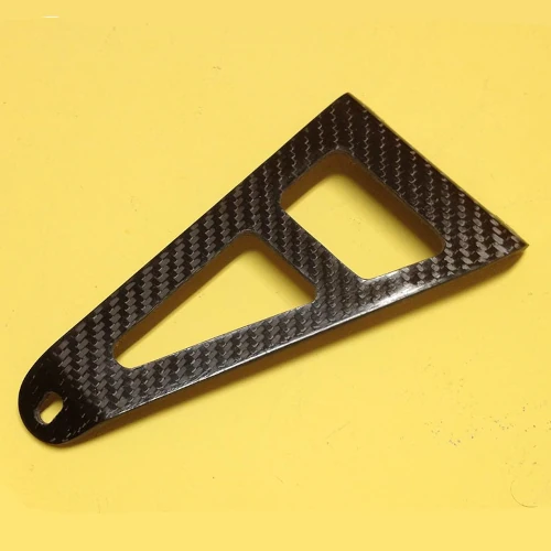 SC Project exhaust system bracket | glossy twill carbon