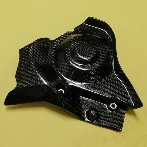 Front sprocket cover | glossy twill carbon
