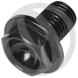 004 bolt - black ergal 7075 T6 - M10 x 15 P 1.25 | Lightech