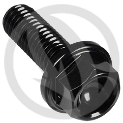 Hexagon screw with collar 004NER - black ergal 7075