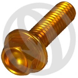 Hexagon screw with collar 004ORO - gold ergal 7075