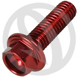 Hexagon screw with collar 004ROS - red ergal 7075
