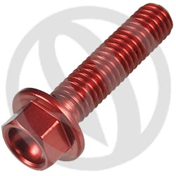 004 bolt - red ergal 7075 - M6 x 25 | Lightech