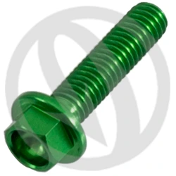 Hexagon screw with collar 004VER - green ergal 7075