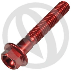 Vite 004 ergal 7075 T6 rosso - M6 x 35 | Lightech