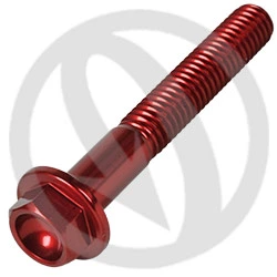 004 bolt - red ergal 7075 - M6 x 40 | Lightech