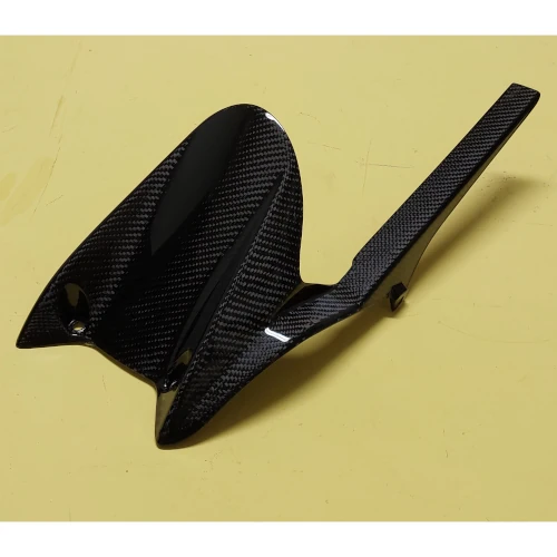 Rear hugger with chainguard | matte plain carbon