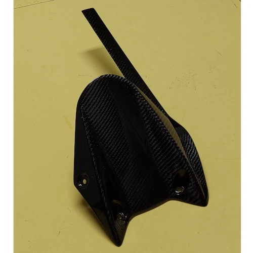 Rear hugger with chainguard | matte plain carbon
