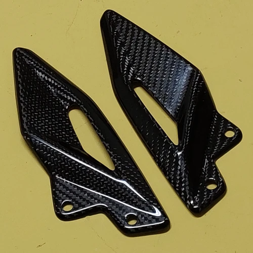 Couple of rider heel guards | matte plain carbon
