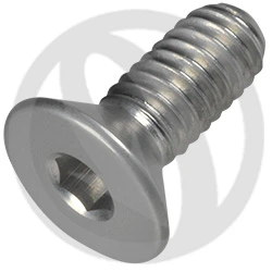 Hexagon socket countersunk flat head cap screw 005SIL - silver ergal 7075