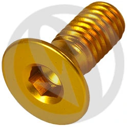 Hexagon socket countersunk flat head cap screw 005ORO - gold ergal 7075