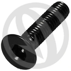 Hexagon socket countersunk flat head cap screw 005NER - black ergal 7075