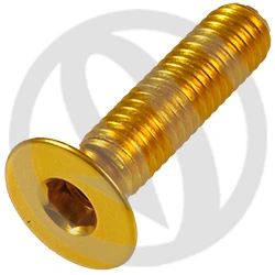 005 bolt - gold ergal 7075 T6 - M6 x 25 | Lightech