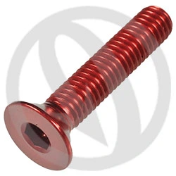 005 bolt - red ergal 7075 - M6 x 30 | Lightech