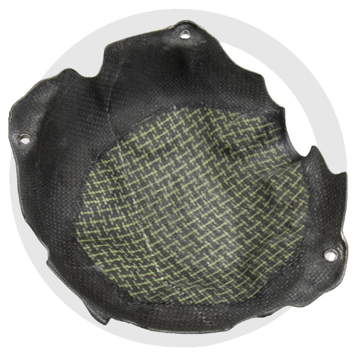 Clutch cover guard | matte plain carbon