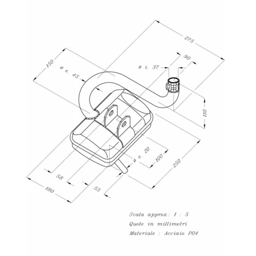 Scarico completo Sito cromato omologato strada | LeoVince